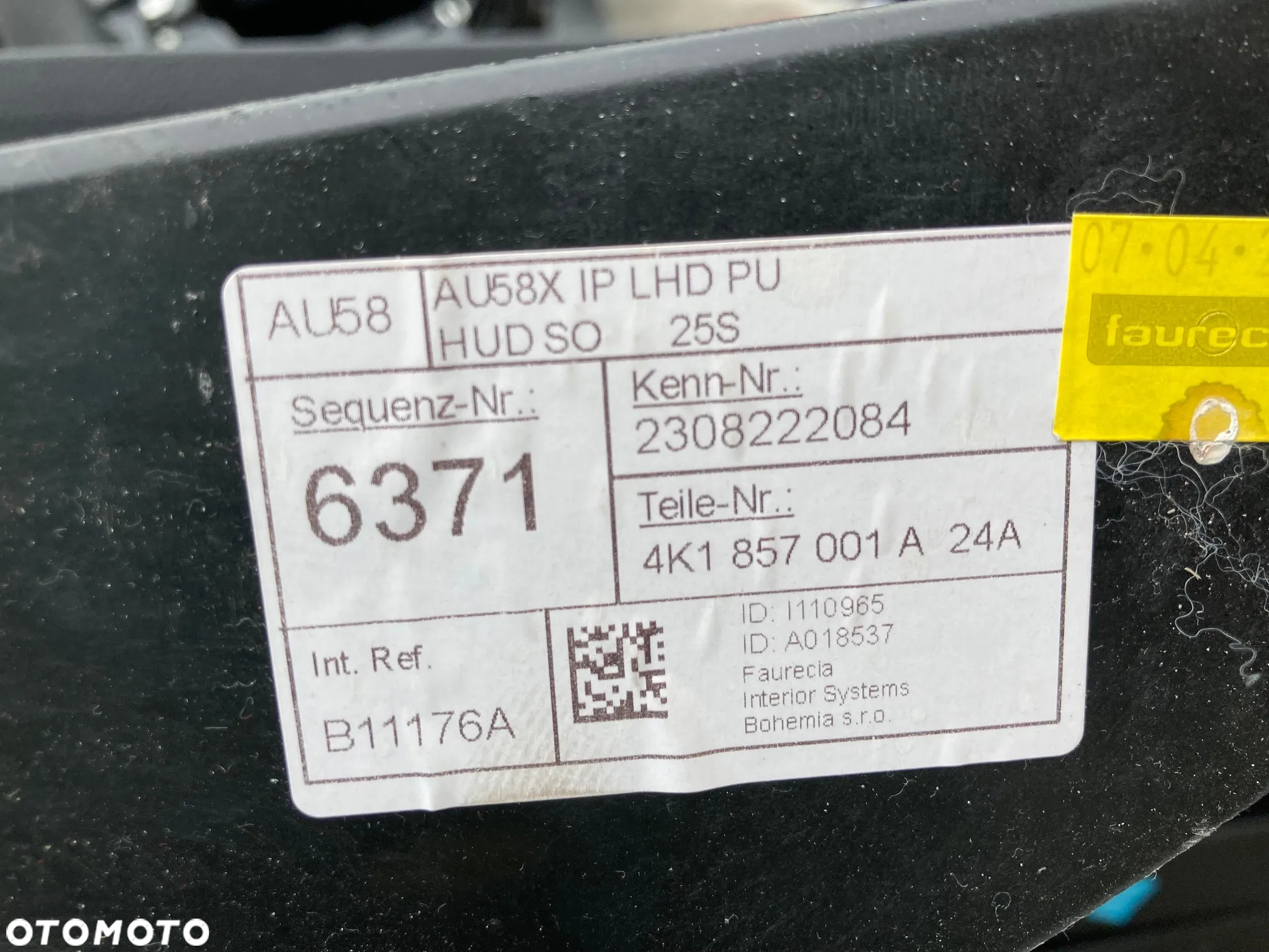 AUDI A6 S6 RS6 C8 A7 S7 RS7 4K DESKA KONSOLA KOKPIT PULPIT PÓŁKA PARAPET Head Up DASHBOARD  Oryginał Okazja NOWA NEW NEU NEV - 5