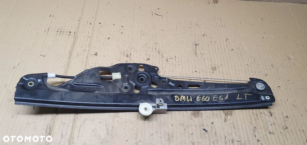 Mechanizm podnośnik szyby lewy tył BMW 5 E60 7034387S 7075673E - 2