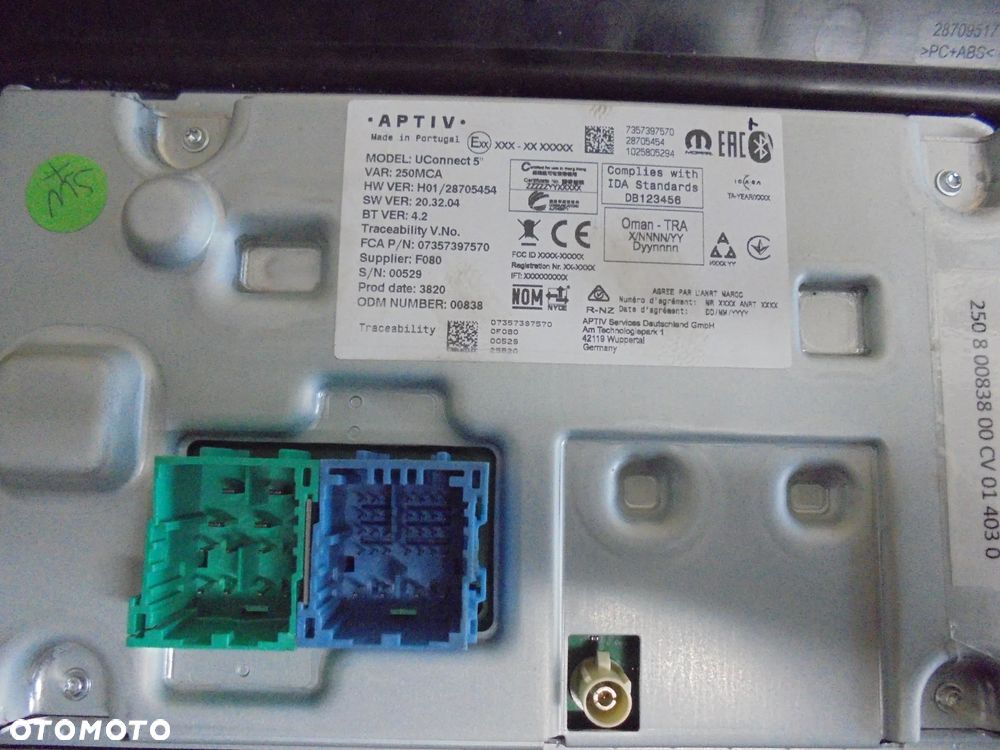 7357397570 RADIO FIAT DUCATO 2020- multifunkcyjne dotykowe - 2