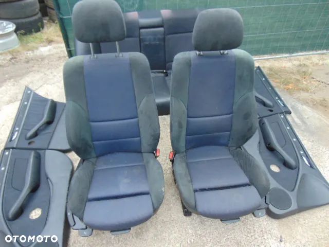 BMW 3 e46 EUROPA kom8i sedan przód siedzenie  fotel fotele przednie alcantara wzór m pakiet sportsitze LUX czytaj opis - 1