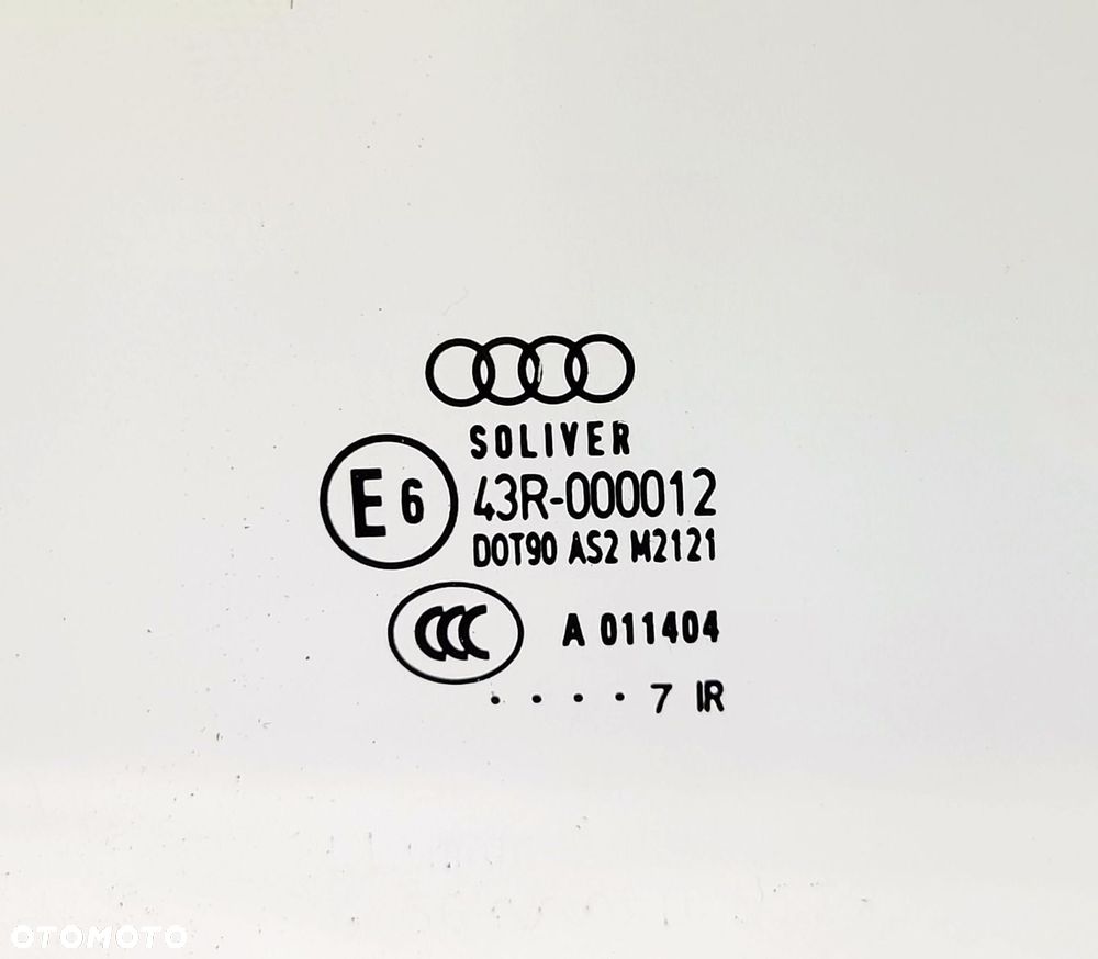 AUDI A6 C6 SZYBA DRZWI TYLNA TYŁ LEWA KOMBI KLEJONA PODWÓJNA IR 2007 - 3