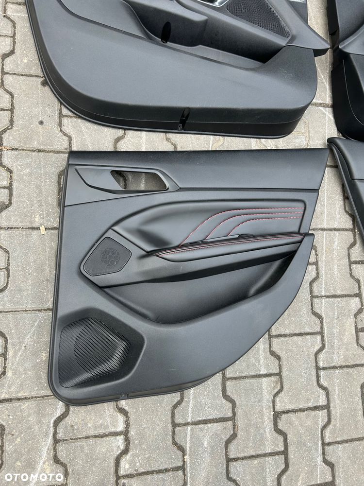 Peugeot 308 T9 Gt line boczek tapicerka drzwi hatchback czerwona nić - 3