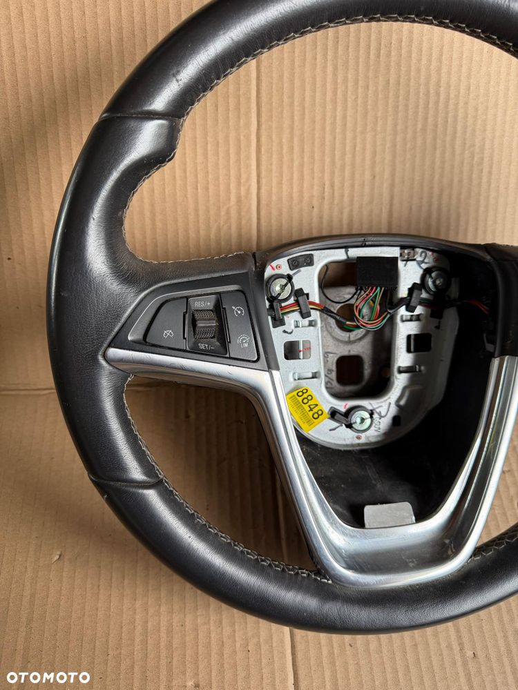 Kierownica skórzana skora Opel Astra J IV Mokka Meriva B multi sterowanie - 4