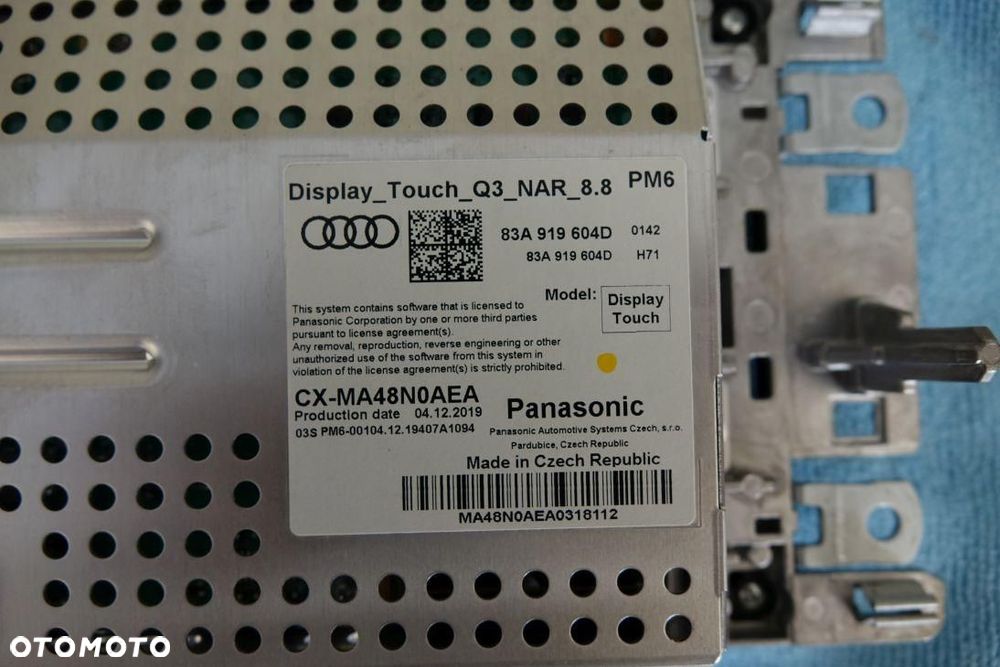 MONITOR WYŚWIETLACZ EKRAN AUDI Q3 2020 83A919604D - 3