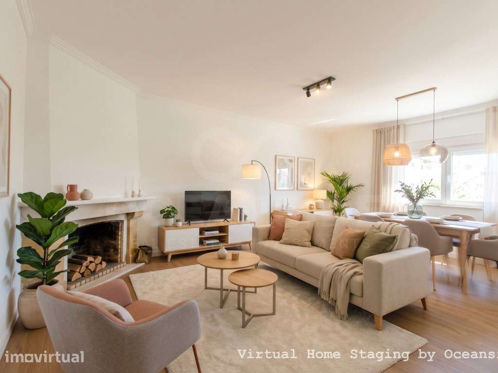 Apartamento T2 totalmente remodelado, com lareira e arrecadação - Grande imagem: 2/28