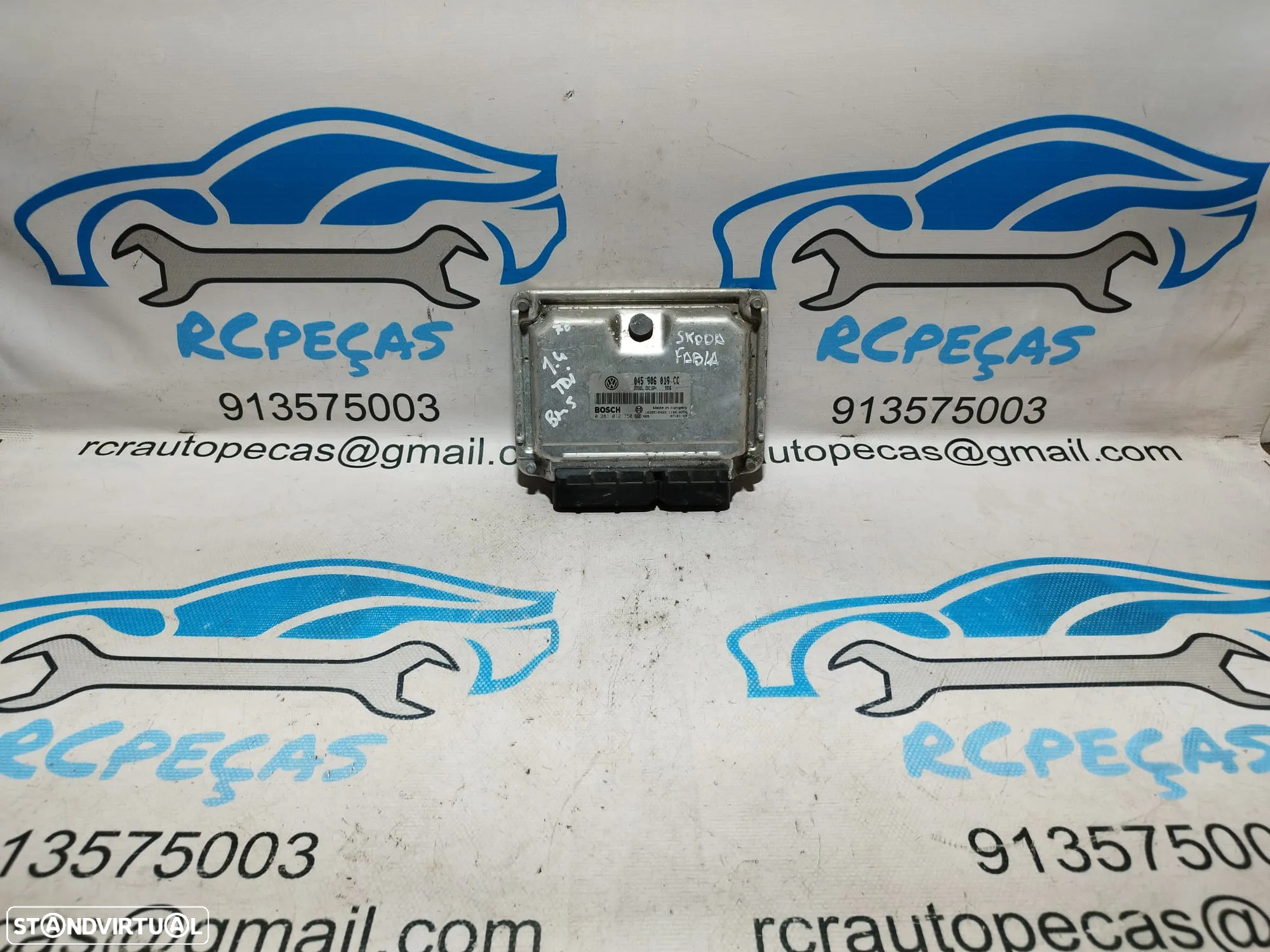 CENTRALINA ECU MOTOR SKODA FABIA 1.4 TDI 80 CV 045906019CC  0281012750  E2-A1-23-1 BNV - 2