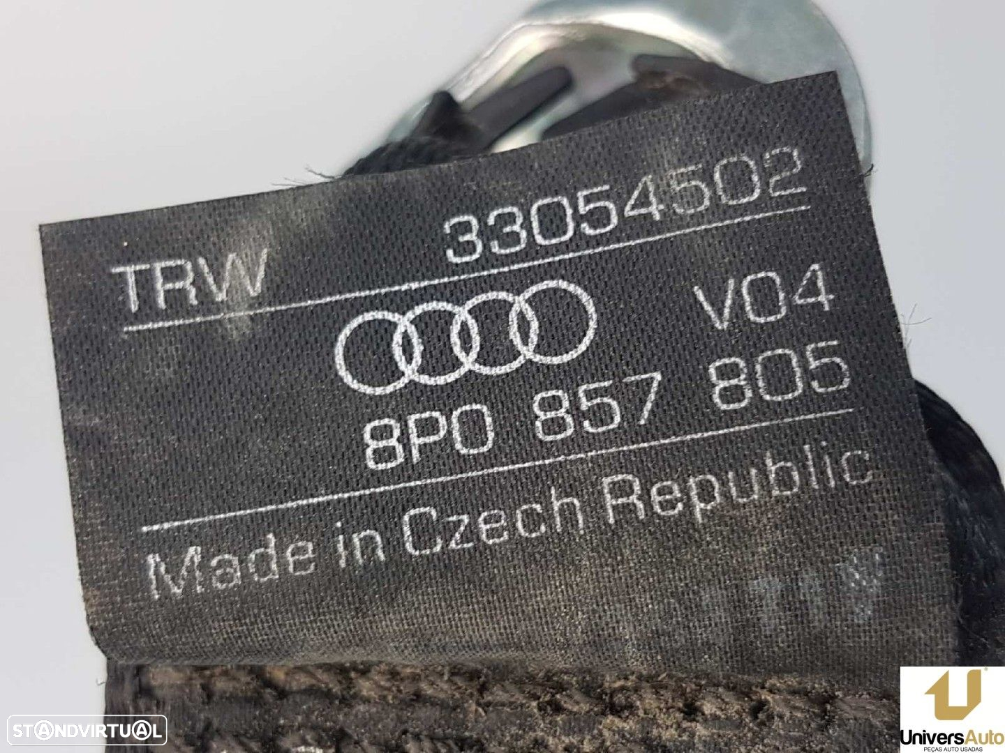 CINTO DE SEGURANÇA TRASEIRO ESQUERDO AUDI A3 SPORTBACK (8P) 1.9 TDIE - 2