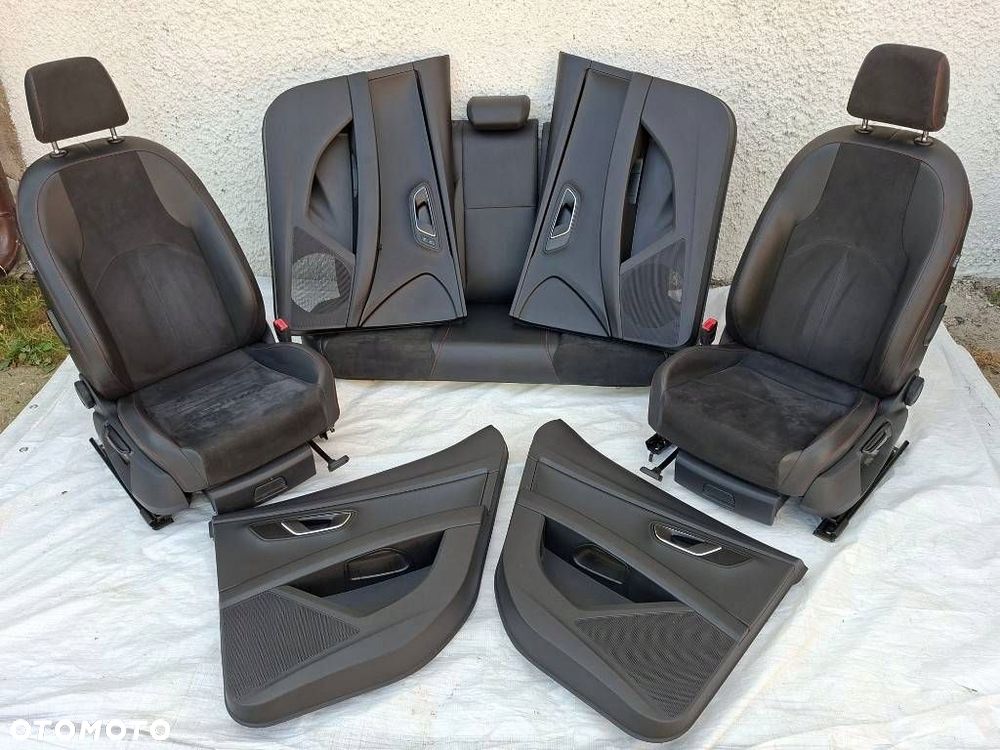 Seat Leon 5F FR Fotele Kanapa Komplet SKÓRA ALCANTARA BOCZKI DRZWI - 2