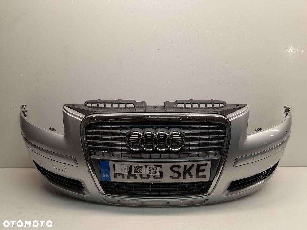 ^ ZDERZAK PRZÓD PRZEDNI AUDI A3 8P LIFT FL LY7W SREBRNY - 1