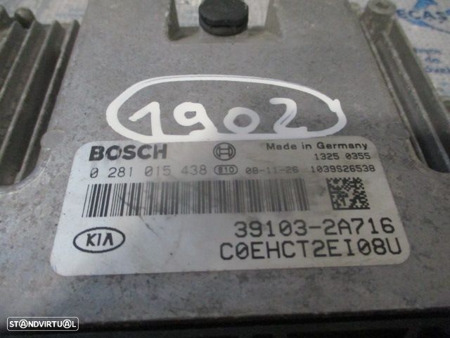Centralina 0281015438 391032A716  940031H251   919501H510  919502H500  954001H042    919401H120  3951027010  957102E000  KIA CEED 1 SW 2009 1.6CRDI 115CV 5P CINZENTO BOSCH - 12