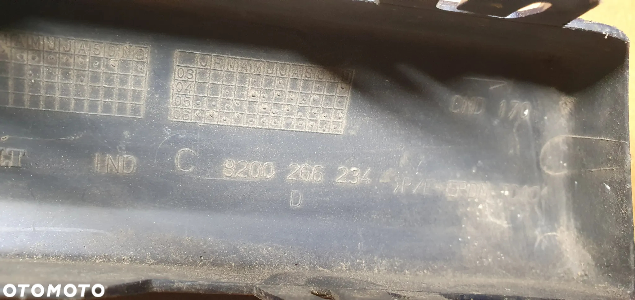 Listwa zderzaka prawy tył tylna prawa Renault Modus 8200266234 - 6