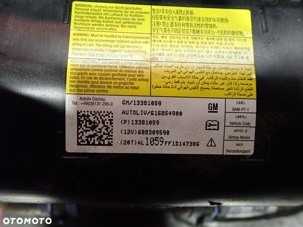 PODUSZKA PASAŻERA CHEVROLET CRUZE I LIFT - 7