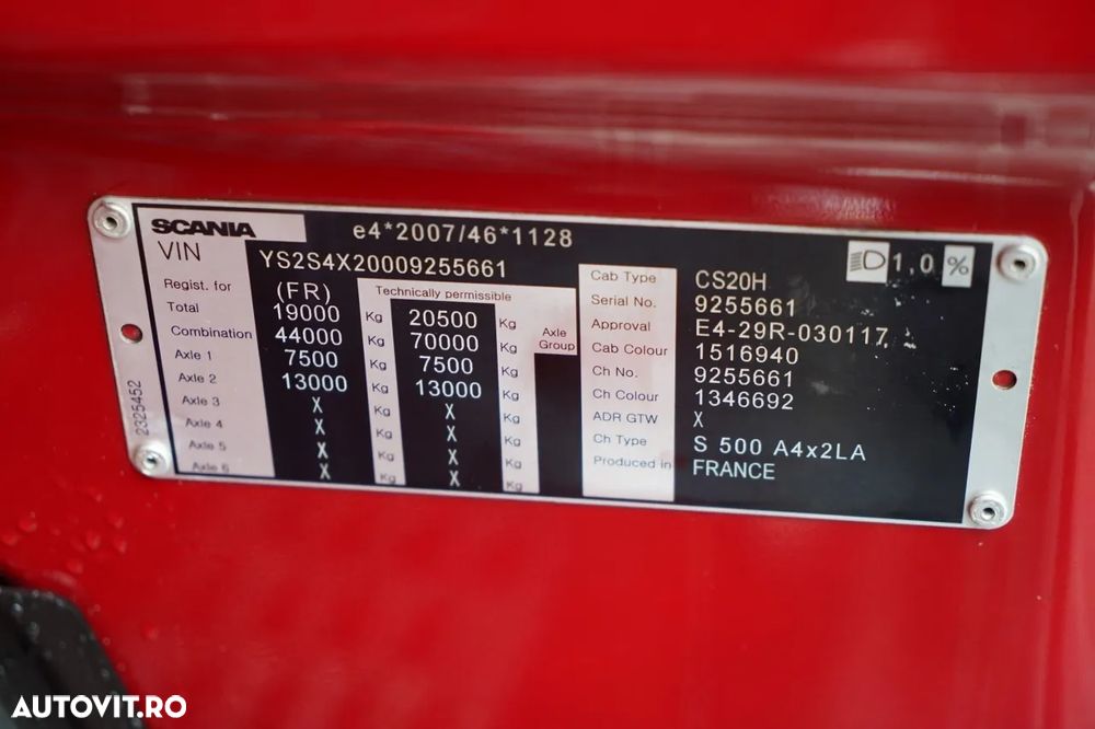Scania S 500 / RETARDER / I-PARK COOL / NAVI / JANTE DIN ALIAJ - 36