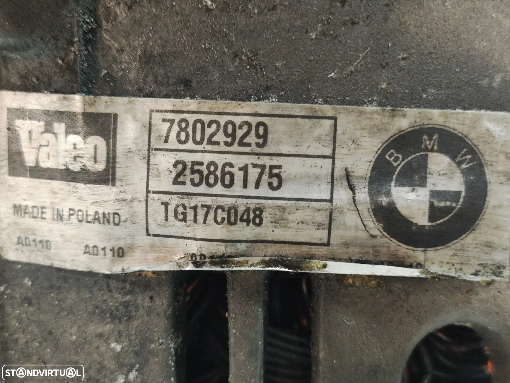 ALTERNADOR ORIGINAL VALEO TG17C048 BMW SERIE 5 E60 530D 3.0D 24V 232CV M57D30 306D3 - 6