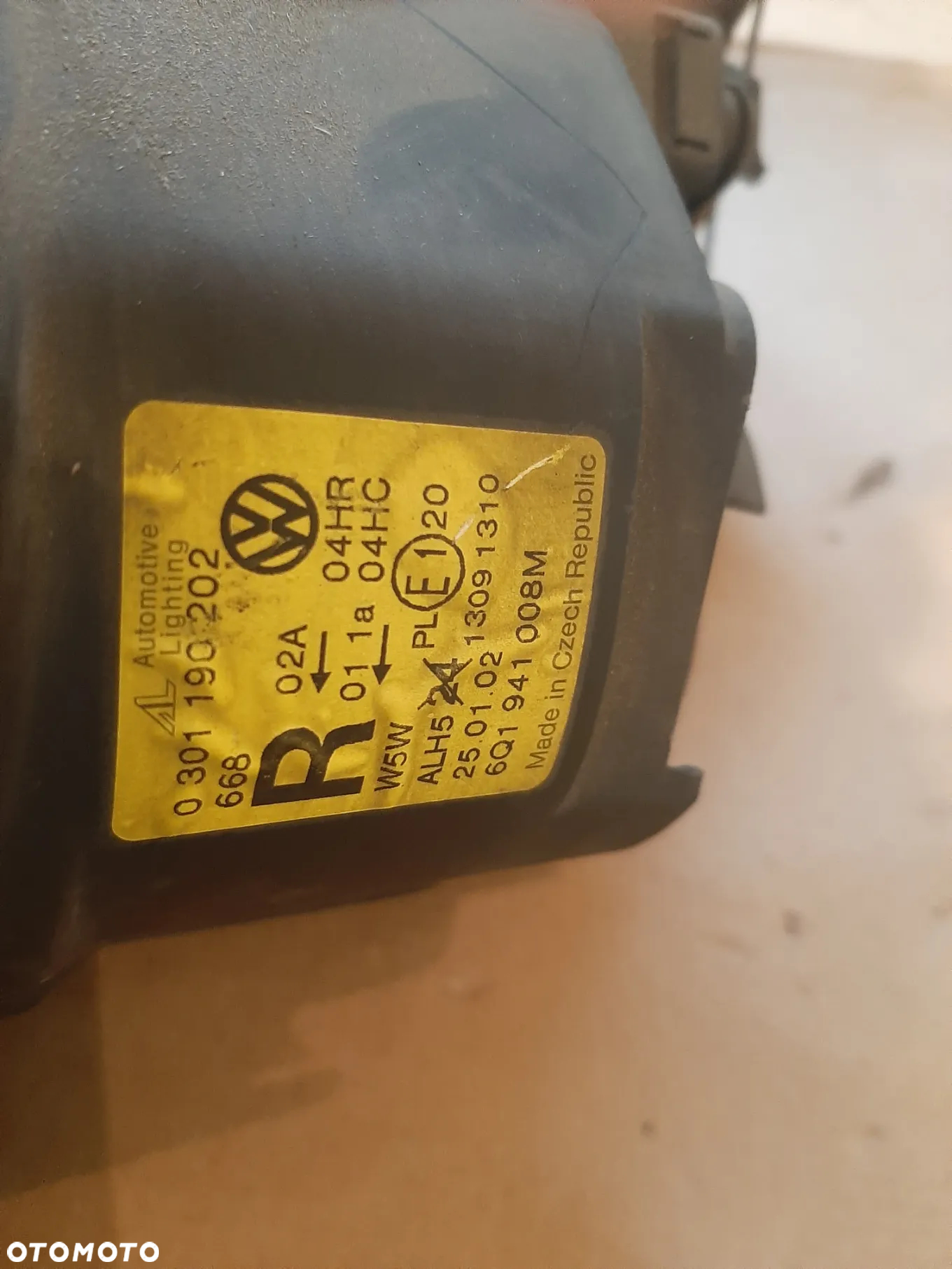 Lampa przód VW POLO IV  9N okular prawa lub lewa - 5