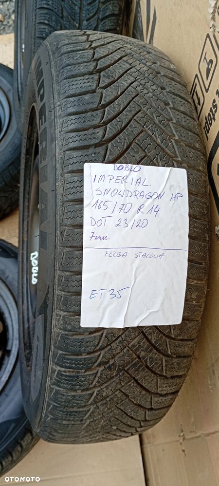 Felgi stalowe z oponami 165/70 R14 4X98 ET35 Fiat Doblo I Lift - 17
