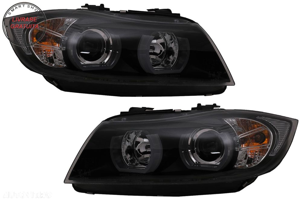 Faruri Halogen U-Led 3D Dual Halo Rims BMW Seria 3 E90 Limuzina E91 Touring (03.20- livrare gratuita - 16