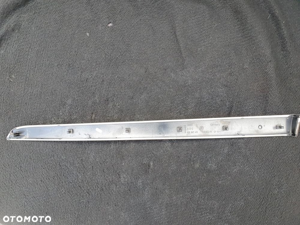 AUDI A4 B6 LISTWA OZDOBNA DEKOR DRZWI LEWY TYŁ 8E0867419 ALUMINIUM S-LINE - 4