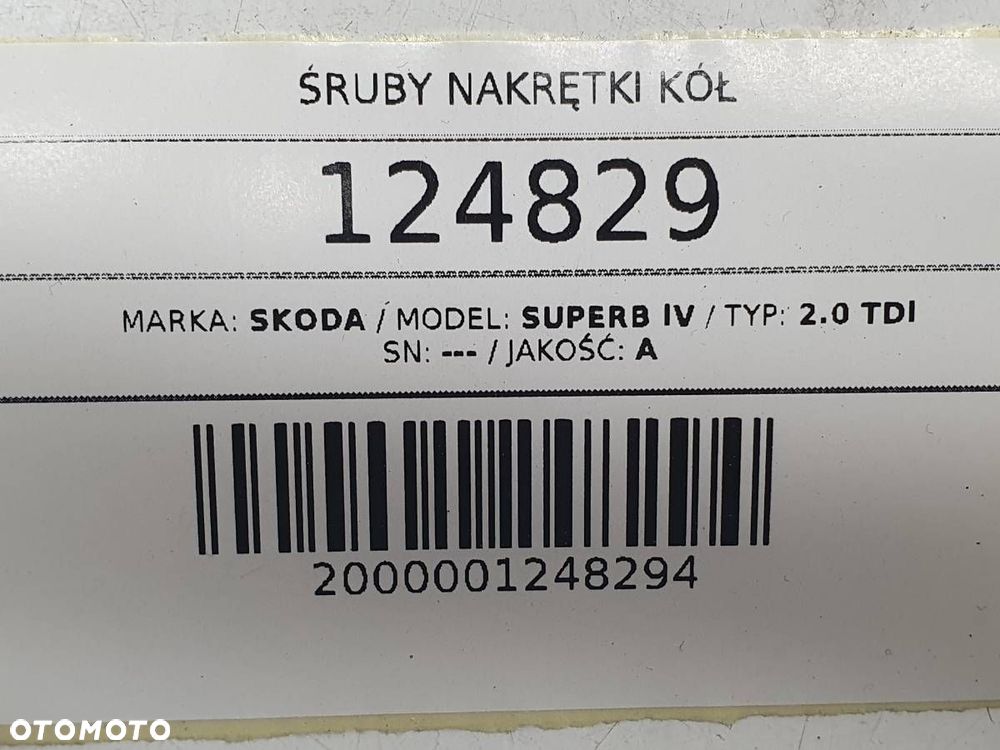 ŚRUBY SZPILKI ZŁODZIEJKI KÓŁ FELG ALUMINIOWYCH SUPERB IV 3P PASSAT B9 - 6