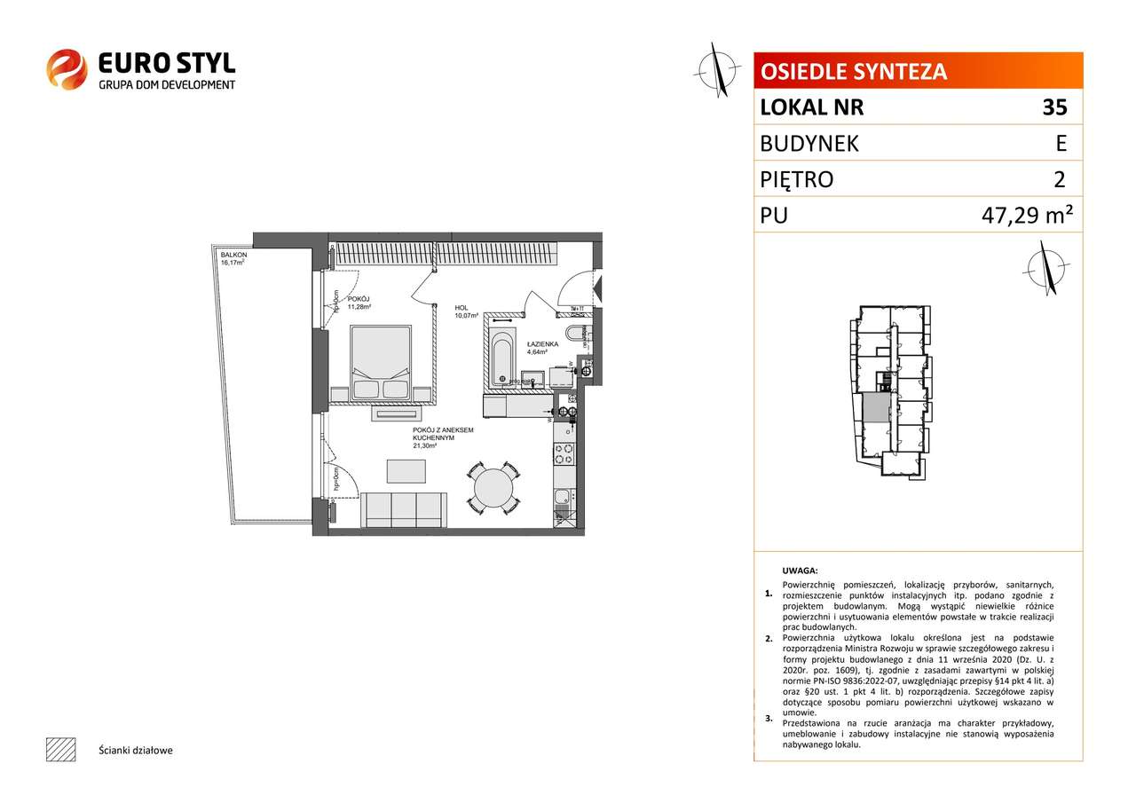 2-pokojowe mieszkanie 47m2 + balkon Bez Prowizji - Pełny obrazek: 2/16