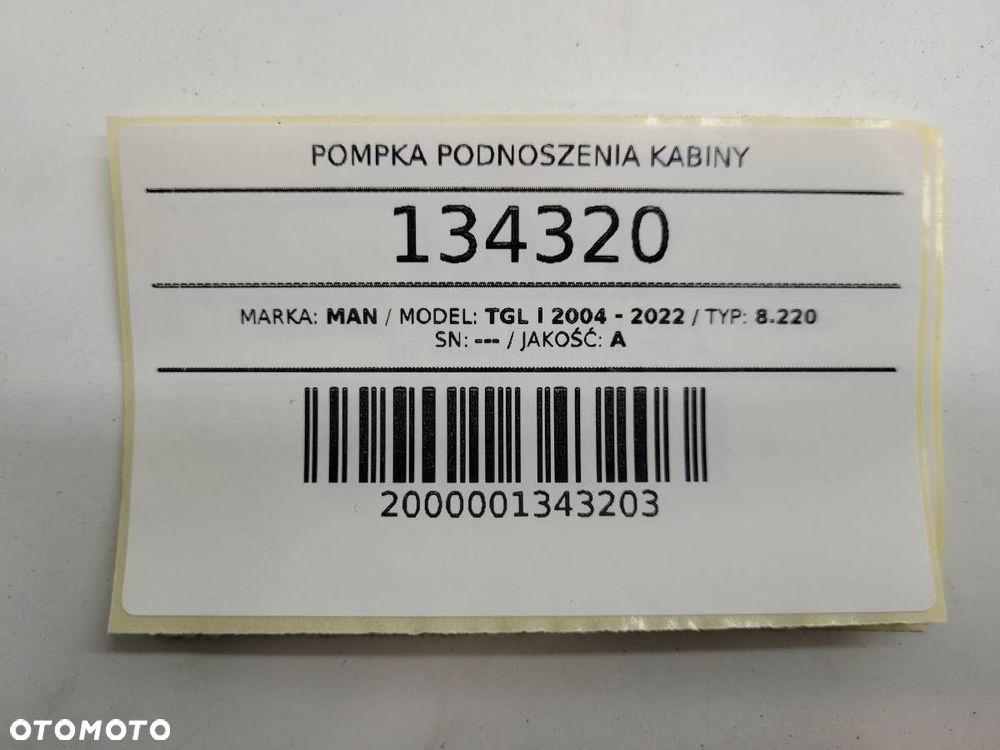 POMPA SIŁOWNIKA PODNOSZENIA KABINY MAN TGL - 12