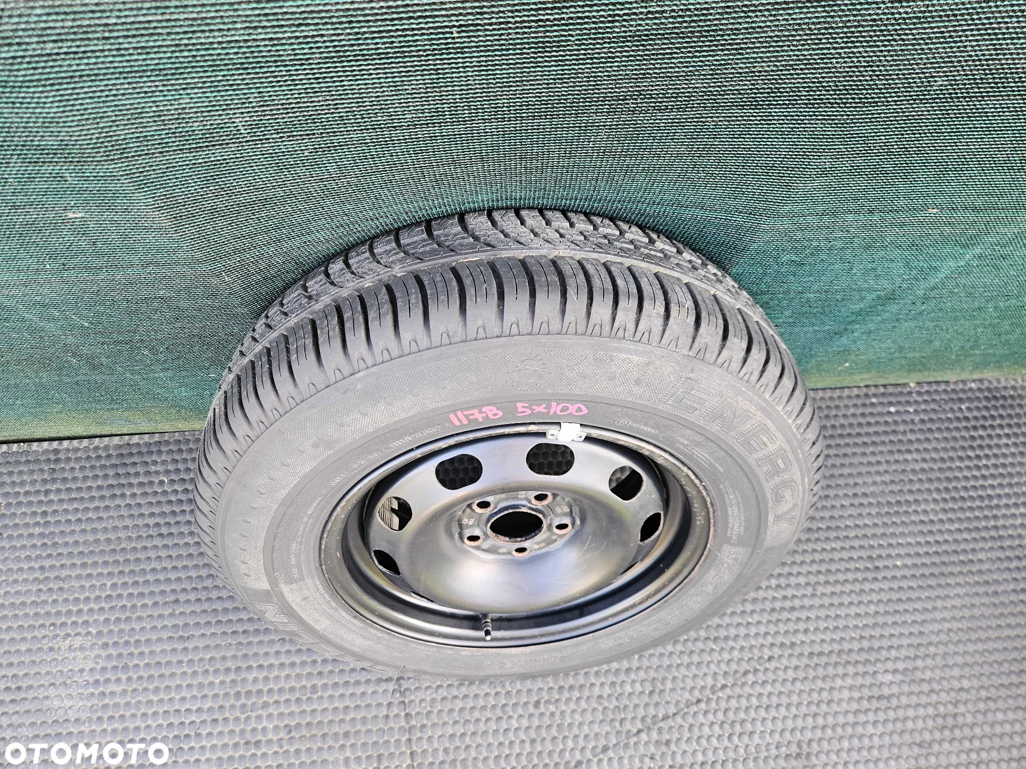 Kolo 1J0601027J Felga Blaszak Zapasowe R14 5x100 6J ET38 Stalowe Opona Letnia 175/80 VW Golf IV 4 Audi Skoda Seat - 2