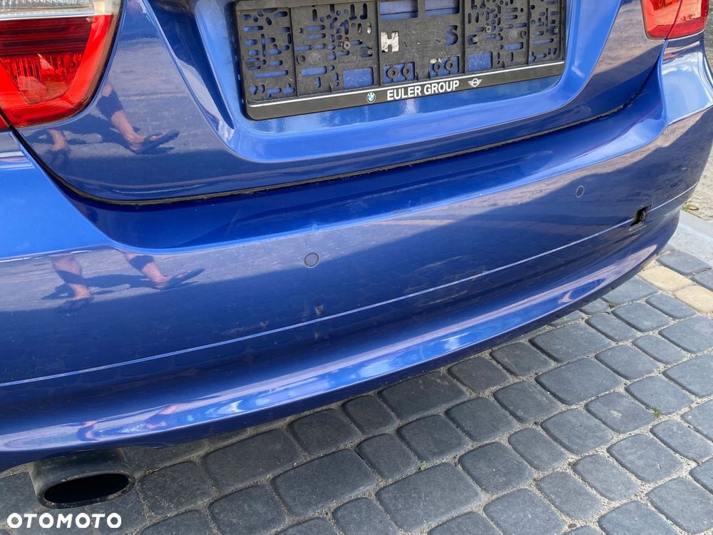 BMW E90 E91 LIFT ZDERZAK TYŁ TYLNY SEDAN MONTEGOBLAU METALLIC SCHWARZ - 4