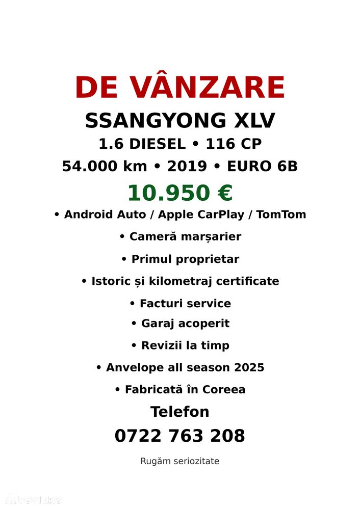 SsangYong XLV e-XDi 160 2WD Quartz - 26