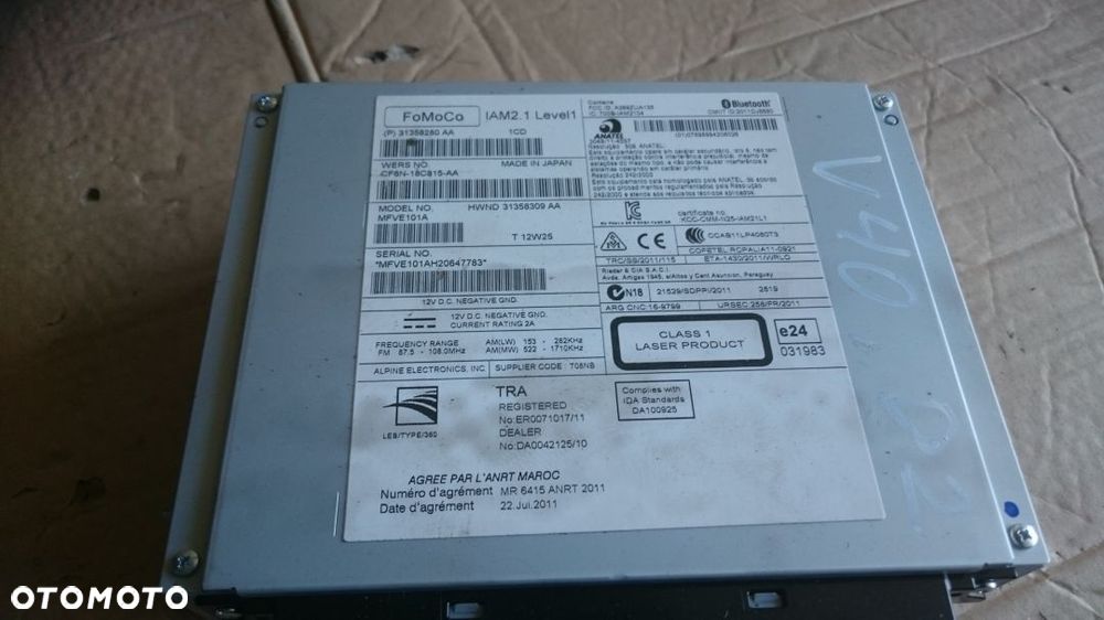 VOLVO V40 RADIO CD 12> HL110173205 - 2