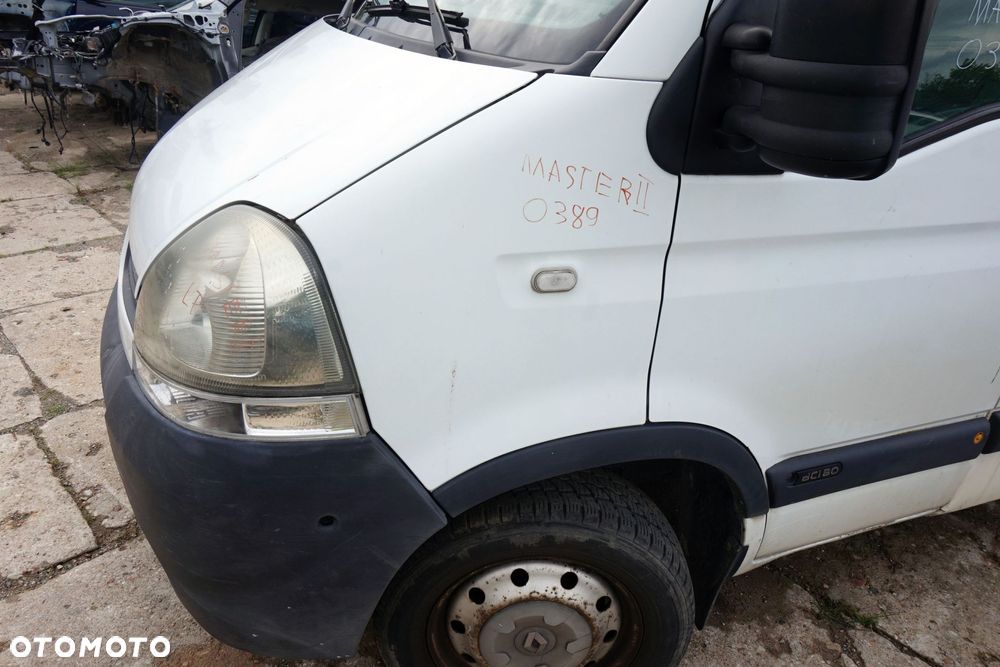 MASKA ZDERZAK BŁOTNIKI LAMPY MASTER II LIFT O389  RENAULT 2003-2010 BIAŁY PRZÓD KOMPLETNY - 10