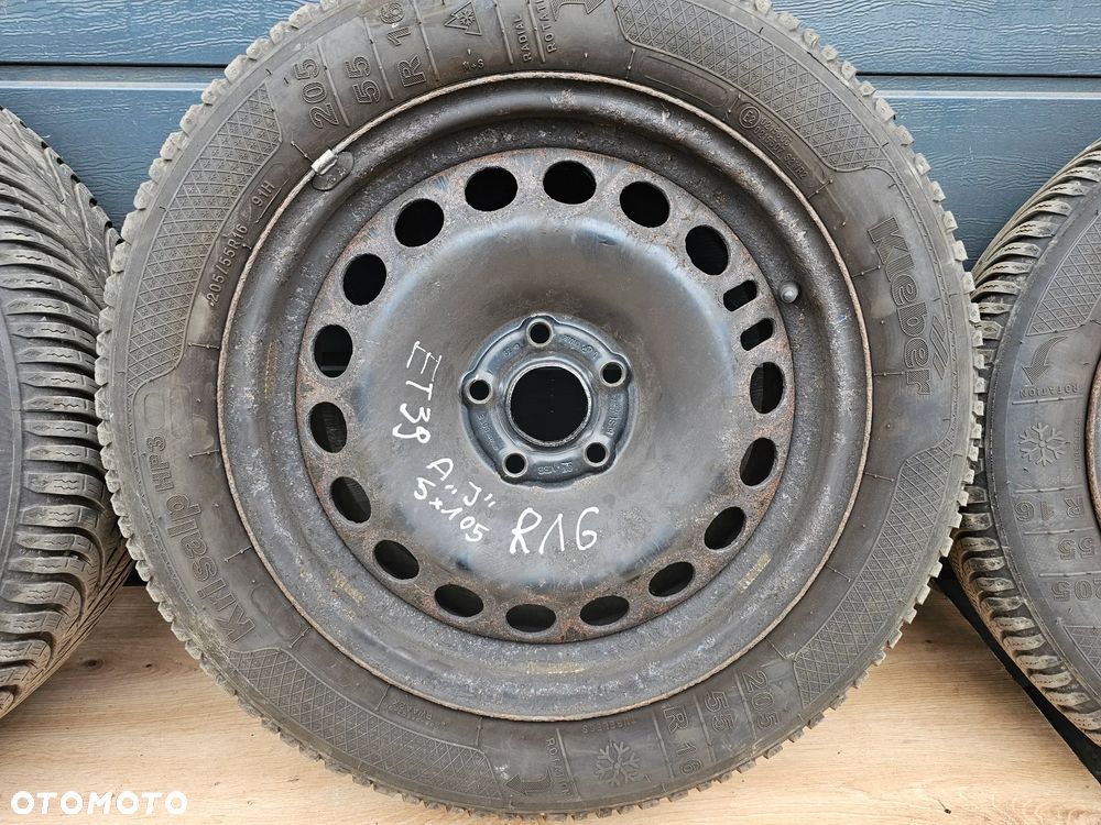 KOŁA FELGI STALOWE OPONY ZIMOWE 205/55 R16 OPEL ASTRA J K MOKKA 5x105 6,5J ET39 - 8
