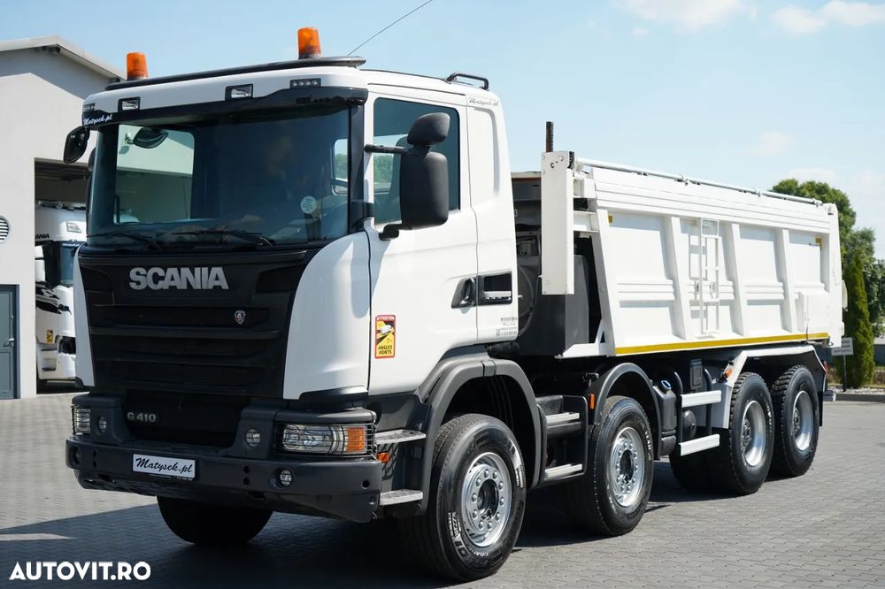 Scania G 410 / 8X4 / CAROSERIE BACĂ ASFALT / 2X CLAPETĂ HIDRAULICĂ / ACOPERIȘ HIDRAULIC / PENTRU PAVINGURI - 10