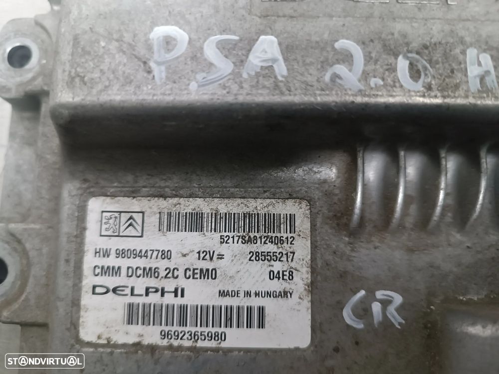 UNIDADE / CENTRALINA DO MOTOR / ECU PEUGEOT BOXER / CITROEN JUMPER 2.0HDI 9809447780 9692365980 28555217 DCM6.2C - 3