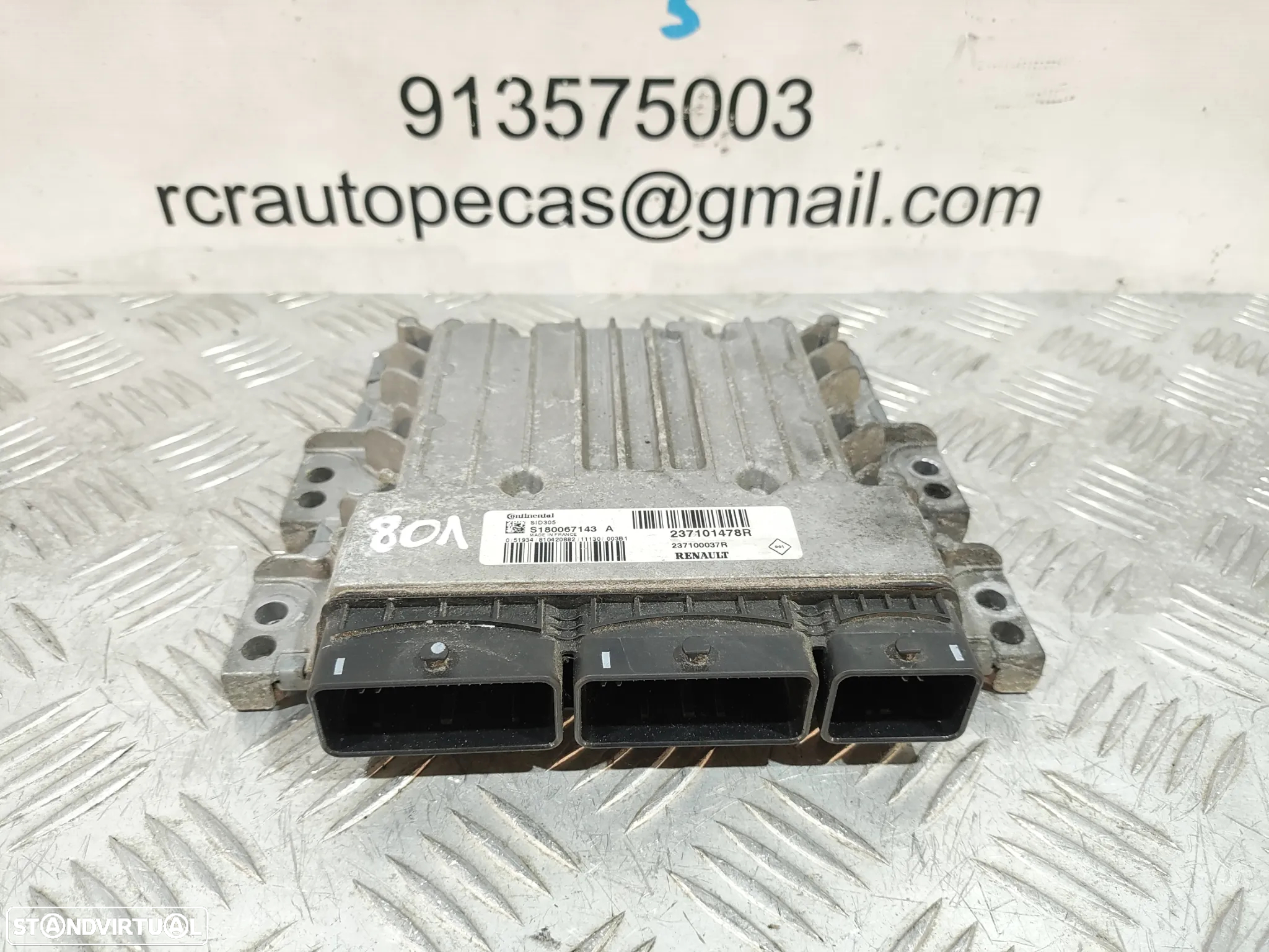 CENTRALINA ECU MOTOR CONTINENTAL RENAULT S180067143A 237101478R 237100037R MEGANE 3 III MK3 GRANDTOUR CARRINHA - 2