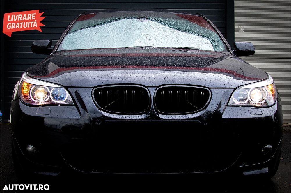 Faruri LED Dayline Angel Eyes BMW Seria 5  E60 E61 (2003-2007) LCI Design- livrare gratuita - 11