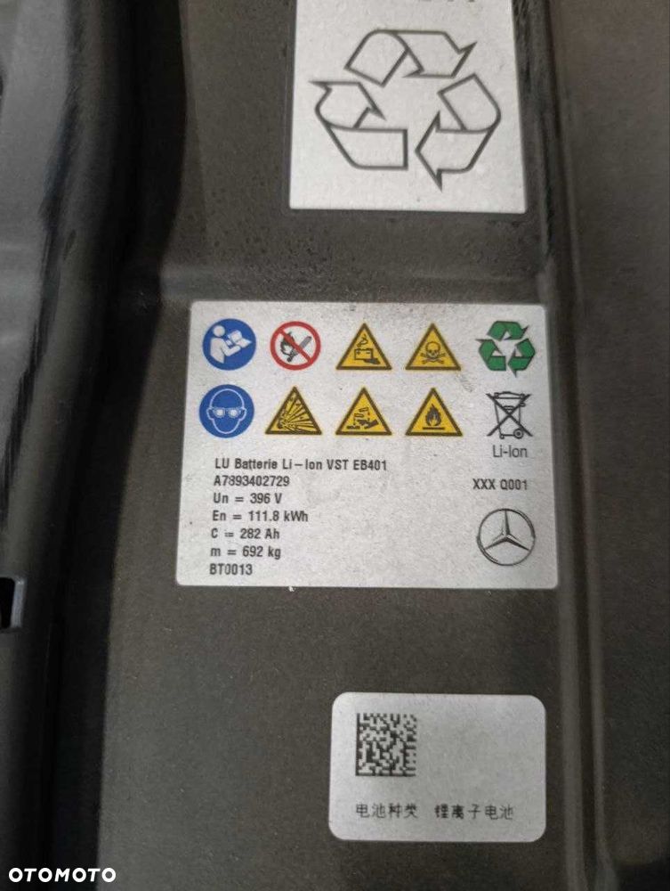 Akumulator do pojazdu elektrycznego z Mercedes-Benz EQS 450+ SUV 2023 - 14