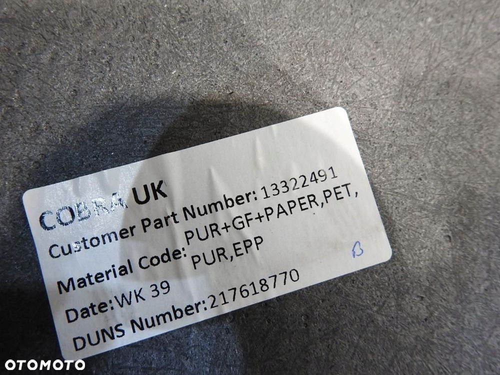 PODŁOGA WYKŁADZINA BAGAŻNIKA OPEL ASTRA J KOMBI LIFT 13322491 217618770 - 5