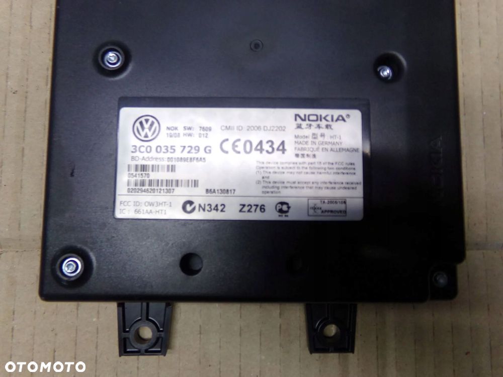 moduł bluetooth moduł 3c0035729g vw passat b6 2.0 tdi - 2