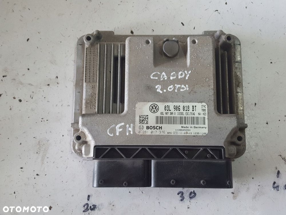 VW CADDY 3 III LIFT 2K 10-15r 2.0 TDI CFH KOMPUTER SILNIKA 03L906018BT - 1