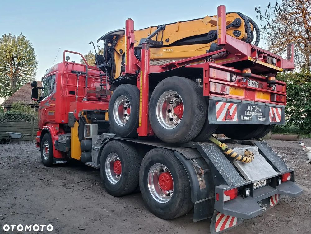 Scania R580 V8 2016r Scania R560 V8 2014r Scania R500 V8 2013r do drewna drzewa lasu dłużycy kłody dźwig epsilon loglift wózek doll huttner przyczepa do transportu drewna - 20