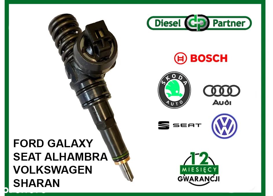 Bosch 038130073AK 0414720038 pompowtryskiwacz do FORD GALAXY SEAT ALHAMBRA VOLKSWAGEN SHARAN