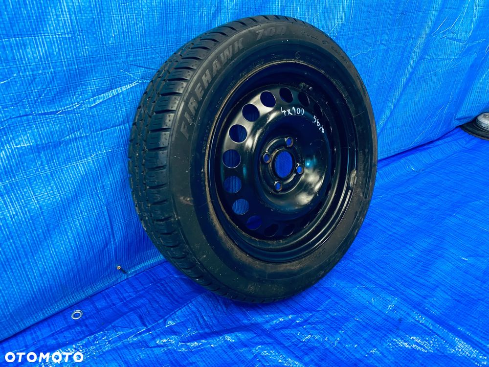 KOŁO ZAPASOWE DOJAZDOWE FELGA STALOWA 6J X 15" 4x100  56,6MM  ET 49 ; OPEL 2150143 ; OPONA 195/60R15 ; OPEL OE Astra G ; Astra H ; Corsa C, D, E ; Vectra B ; Meriva A - 3