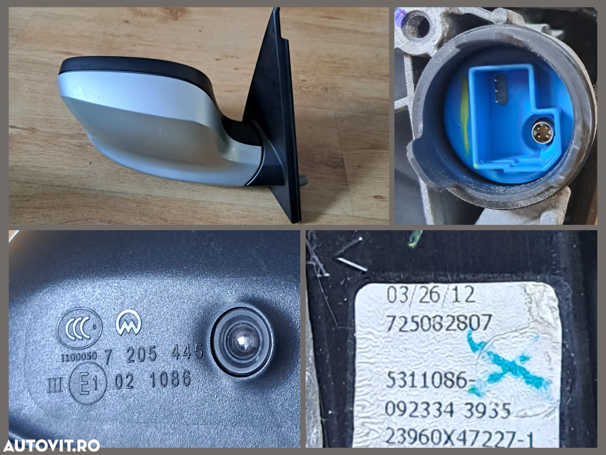 Oglinda exterioara stanga dreapta completa originala BMW X3 F25 cu rabatare electrica electrocrom camera 360 gri cu negru mat - 6