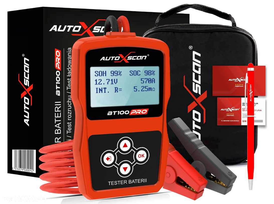 TESTER DO BATERII AKUMULATORÓW 12V AUTOXSCAN BT100 PRO - 8