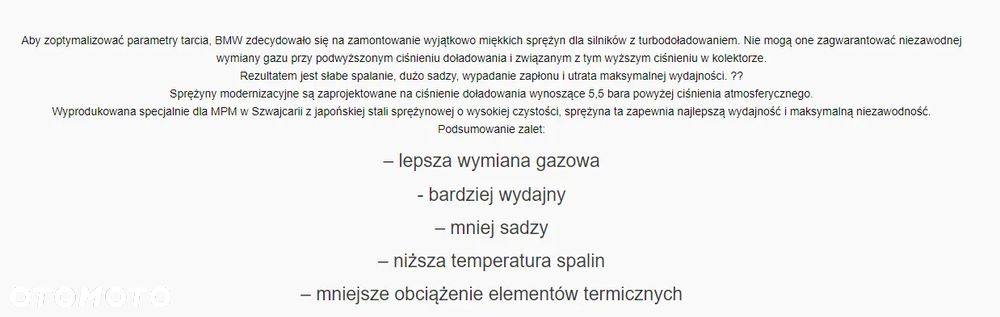 ULEPSZONE SPRĘŻYNY ZAWORÓW BMW N47 B57 N57 B57 7805366 - 5