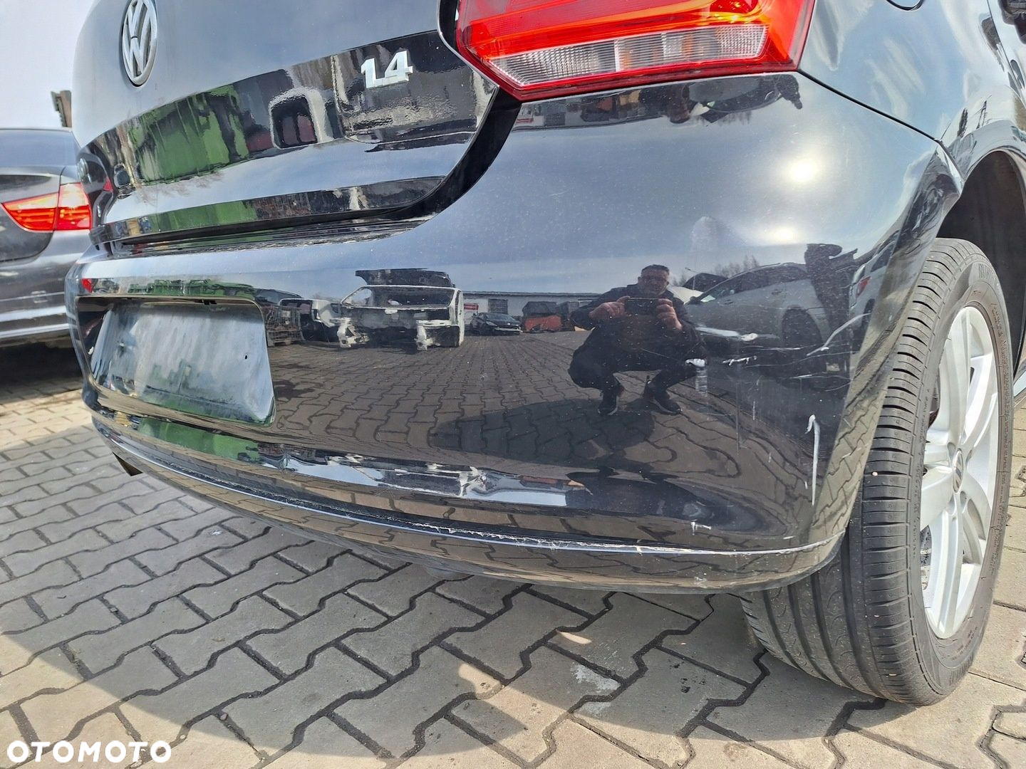 VOLKSWAGEN VW POLO 5 V 6R 09-14 CZARNY ZDERZAK TYŁ LC9X - 4
