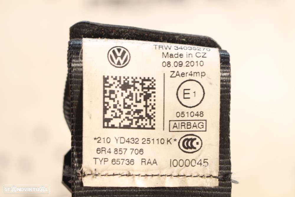 Cinto Frontal Volkswagen Polo (6R1, 6C1)  6R4857706 / Pré Tensor Frent - 8