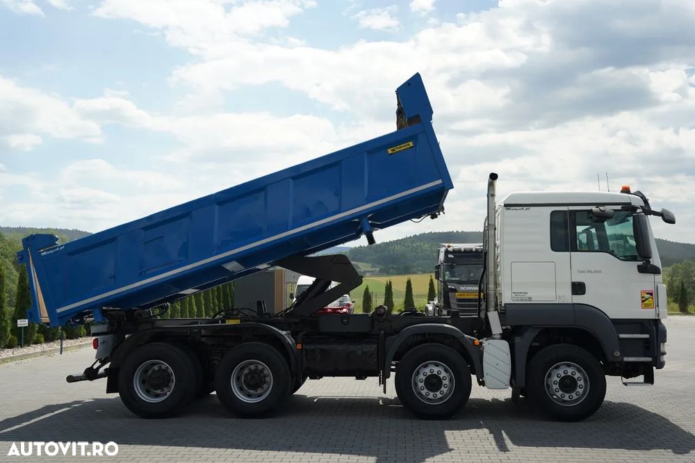 MAN TGS 35.360 / 8x4 / BASCULĂ DUBLĂ / HYDROBORTA / BORDMATIK / EURO 5 - 6
