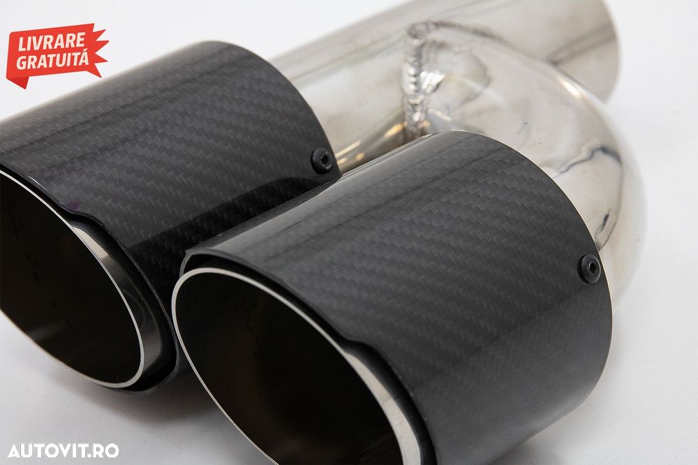 Tobe Ornamente Sistem de evacuare Carbon Fiber Finisaj Lucios 6.3cm- livrare gratuita - 11