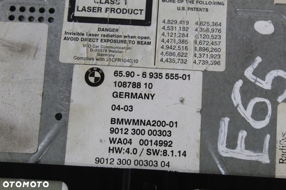 CZYTNIK NAWIGACJI DVD BMW E65 E66 6935555 - 3